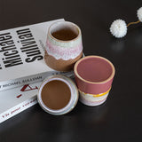 Glazed gradient ceramic wax cup set